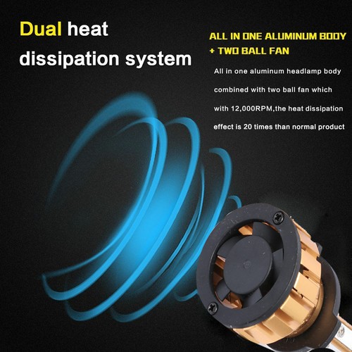 9006 HB4 900W 6000K LED Headlight Bulbs for Toyota Corolla 2001-2013 Low Beam
