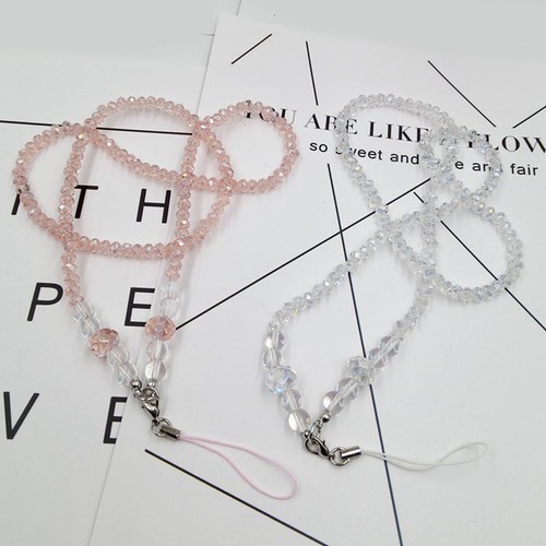 Bling Neck Crystal Bling Beads Lanyard Strap ID Name Card Badge Phone Key Nice