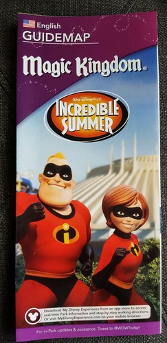 Disney World Magic Kingdom Guidemap The Incredibles 5//25-5//26 2018