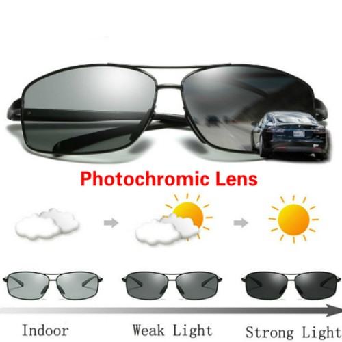 2020 Aluminium Polarized Photochromic Sunglasses Pilot Men Chameleon Sun Glasses