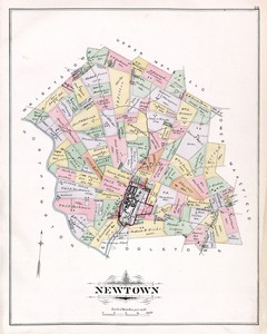 1891-Map-of-Newtown-Township-Bucks-County-Pennsylvania