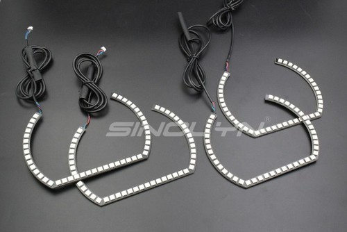 RGB Halo Rings LED SMD Angel Eyes Kit Multi-Colors For Chevrolet Chevy Silverado