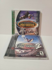 Tony Hawk's Pro Skater 1 & 2 (Sega Dreamcast, 2000) 2 game Skater Lot Bundle