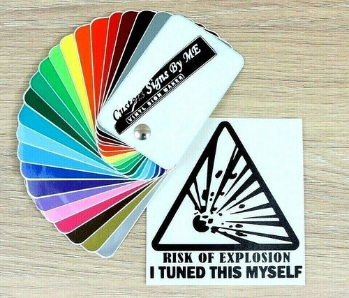 Risk Of Explosion I Tuned This Myself Funny Car Sticker Vinyl Decal Adhesive BLC