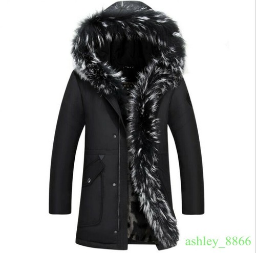 Business manteau hiver homme down jacket épaissir à capuche outdoor long casual coats