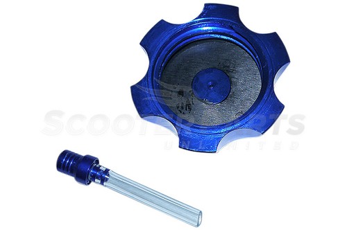 CNC Fuel Gas Tank Cap Blue For 100cc 110cc Kawasaki KX100 KLX110 Dirt Pit Bike