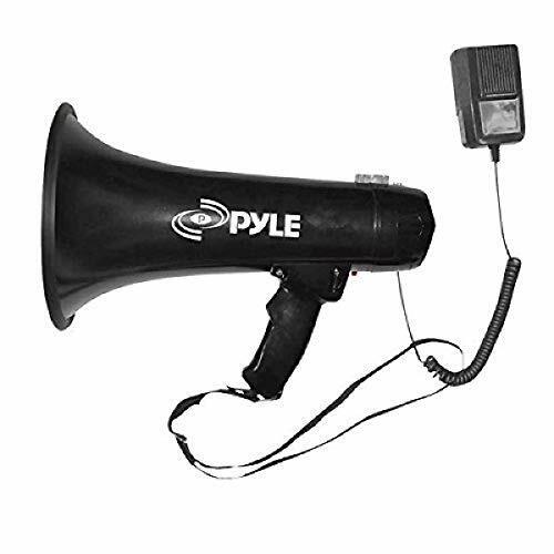 Pyle Megaphone Speaker PA Bullhorn Built-in Siren 40 Watts Adjustable Vol C...