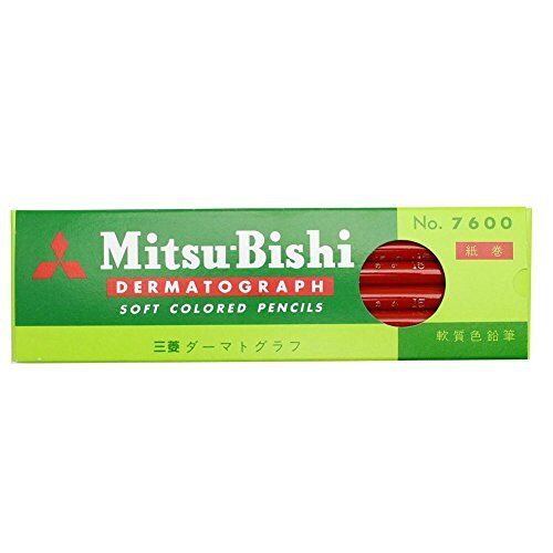 Mitsubishi Pencil Colored pencil Oily Dermatograph Red 1Dozen K7600.15 Japan