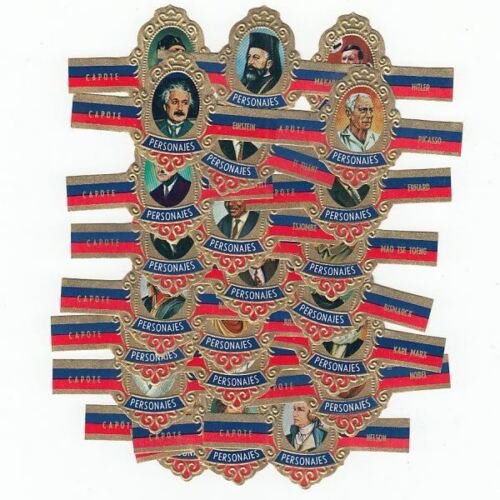 24 cigar bands Capote Tabacos Personajes Personen Series B with Peak iss in