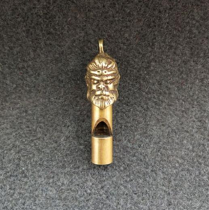 Collection archaize brass Monkey King whistle key ring