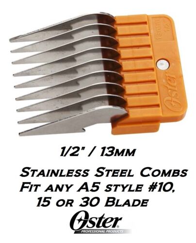 OSTER STAINLESS STEEL Blade Attachment GUIDE COMB*Fit A5,A6,Many Andis Clippers