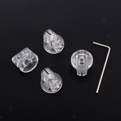 4 Stk Acryl Potiknopf Gitarre Dome Knob Potiknöpfe mit Schlüssel für