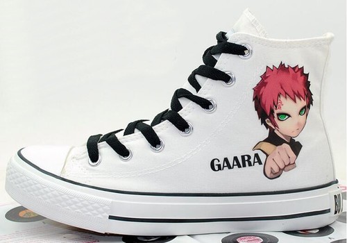 Anime Naruto Kakashi Hand Painted Canvas Shoes Unisex High Top Sneakers Cosplay