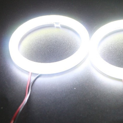 1pc 70MM Car 60Led Headlight COB LED Halo Ring Angel Eyes Fog DRL Warning Lamps