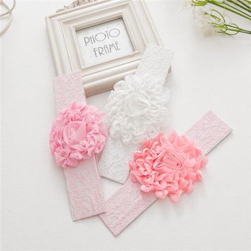 Fun Lovely Newborn Baby Kid Lace Flower Headwear Hair Decor Headdress Headband T