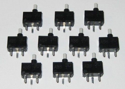 SPST NO Mini Size PC Board Mount 10 X Momentary Pushbutton Micro Switches