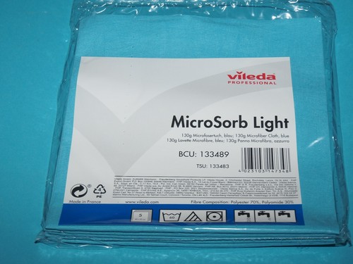 Vileda Microfasertuch blau Nass Trockenreinigung Reinigungstuch Poliertuch 5 St.