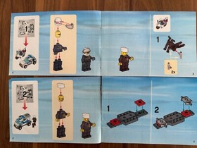 LEGO CITY 7744 Police Vehicles Instruction Manuals (Set of 2)