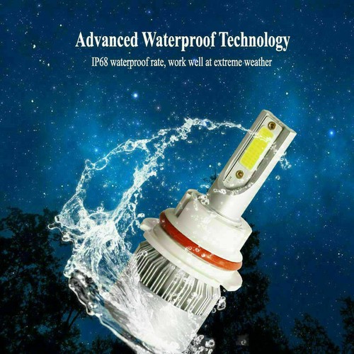 COB 9007 HB5 Led headlight bulb kit 1320W 198000LM High//low beam 6000K white HID