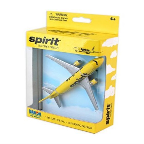 Daron Spirit Airlines Single Die-Cast Plane Toy Play US SELLER New