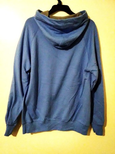 Hanes Nano Sky Baby Blue Pullover Sweatshirt Hood Hoodie Mens Size M Medium NEW