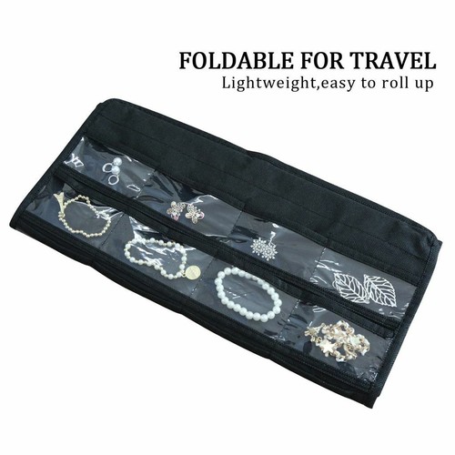 80 Pocket Hanging Jewelry Organizer Storage for Holding Earring Jewelries Pouch