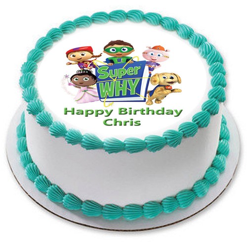Nr4 - Edible Cake Topper OR Cupcake Topper SUPER WHY Decor