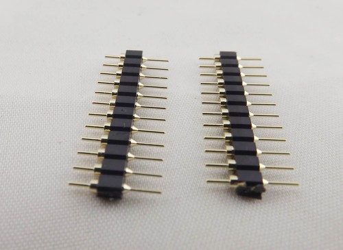 100x Gold Round 2.54mm 1x12 12 Pins Male Single Row Strip Pitch PCB Panel Header