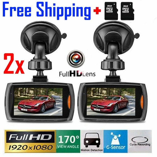 2X 2.7/" Full HD Vehicle Car DVR Camera Video Recorder Dash Cam G-Sensor Night BS