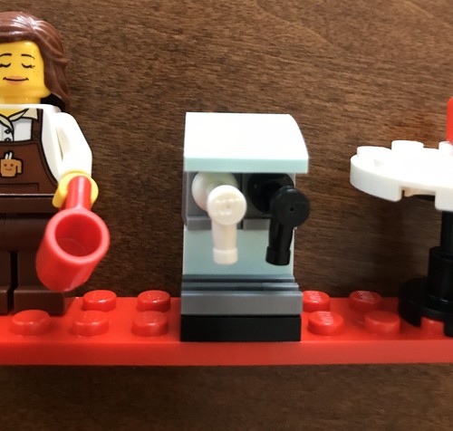 Lego Barista Table Lady Coffee Espresso Maker Machine NEW
