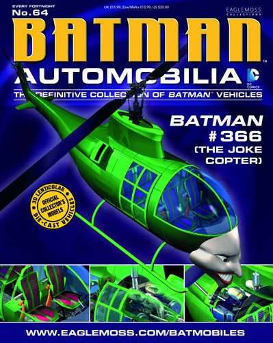 /" EAGLEMOSS Joker Copter Batman Automobilia Colección #64 /"Batman #366