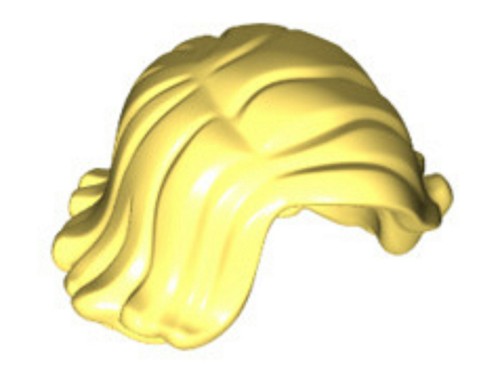 Lego Female Short Hair Swept Sideways x 1 Cool Yellow for Minifigure