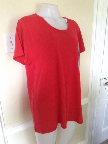 2XL T Shirt Top NWT Gap Women`s Favorite Short Sleeve Red Tee XXL