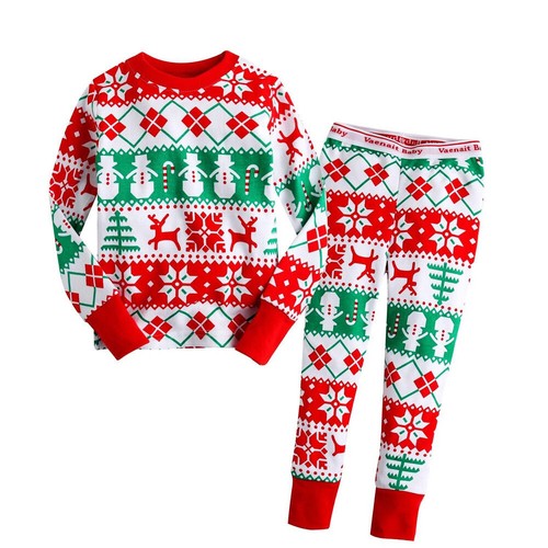 UK Christmas Children Kids Baby Boy Girl Xmas PJ/'s Cotton Nightwear Pyjamas Gift