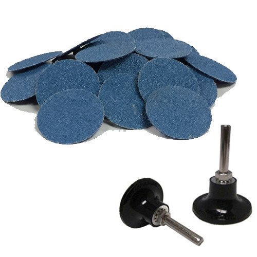 200-2/" Roloc Zirconia Quick Change Sanding Disc120 Grit and Mandrel Disc Holder