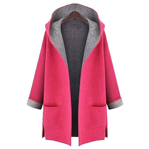 Winter Warm Women Wool Hooded Long Coat Cardigan Trench Jacket Overcoat Outwear