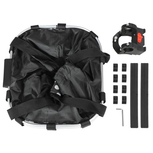 Bicycle Basket Folding Bike Front Handlebar Pet Carrier Frame Bags Shopping J2S3