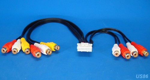 us seller KENWOOD 20-PIN AUX AUDIO VIDEO INPUT OUTPUT RCA PLUG AV DNX8120 DDX712