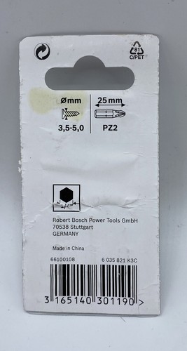 TiN 3x Bosch Bits PZ2