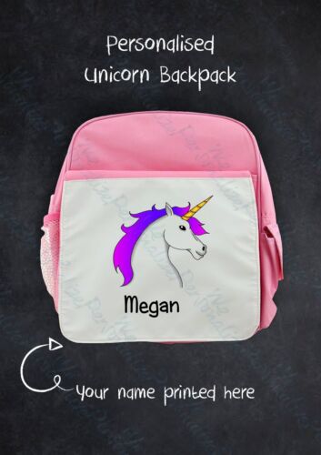 Back To School back pack Personalised Bag Girls name unicorn flamingo school bag