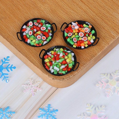 1:12 dollhouse miniature Mini wok meal sushi vegetables candy food toy Ran vi