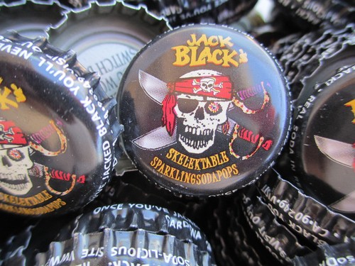100 Jack Black Pirate Soda//Beer bottle Caps No Dents Free S/&H