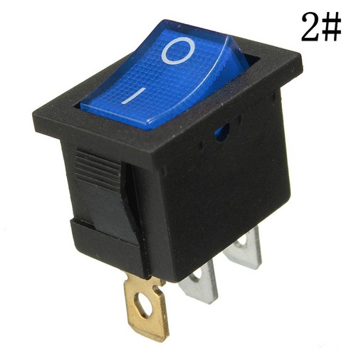 4x 250V 3 Pin illuminated Rectangle Rocker Switch Car Dash Automotive W//