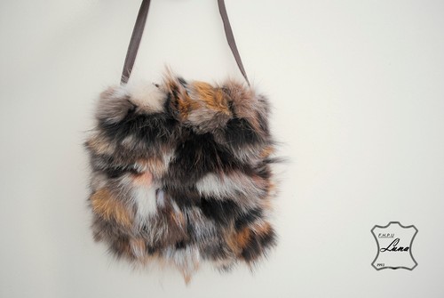 Pelz Tasche,Echte Natural Pelz PelzTasche FELLTASCHE HandTasche