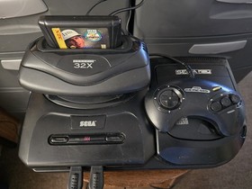 Sega CD 32X Genesis Tower Of Power all cables 2 controllers 6 games Final Fight