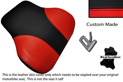 BLACK /& RED CUSTOM FITS BMW C1 125 200 BACKREST LEATHER SEAT COVER