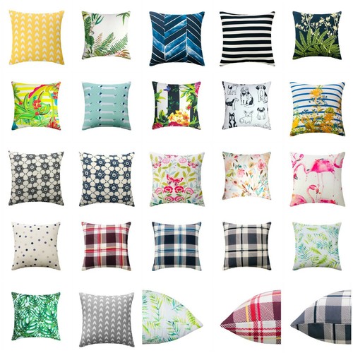 Luxury Modern Art Pattern Cushion Covers 100/% Cotton Home Sofa Decor 43x43 CM
