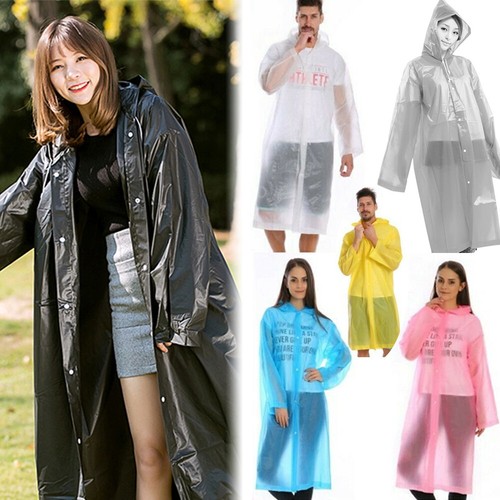 Raincoat Waterproof Poncho Reusable Plastic Adult Camping Festival Rain Coat top
