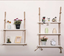 Rustic Solid Wood Rope Hanging Wall Shelf Country Vintage Storage Floating Shelf