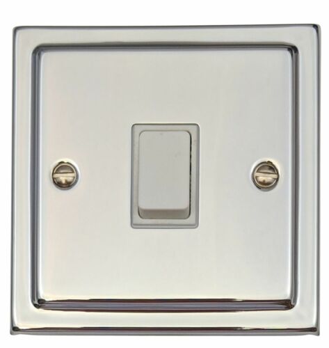 G/&h TC1W Trimline Plaque Chrome Poli 1 Gang 1 ou 2 Façon Rocker Interrupteur De Lumière